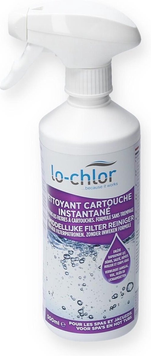 Lo-Chlor onmiddellijke Filter Reiniger voor filterpatronen en cartridges 1 l spray
