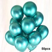 Luxe Ballonnen set - 50 stuks - Chrome Metal look - Latex - Feestdecoratie - Verjaardag - Party Balloons - Feestje  - Groen