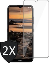 Screenprotector geschikt voor Nokia 1.4 - Gehard Glas Beschermglas Tempered Glass Screen Protector - 2 Stuks