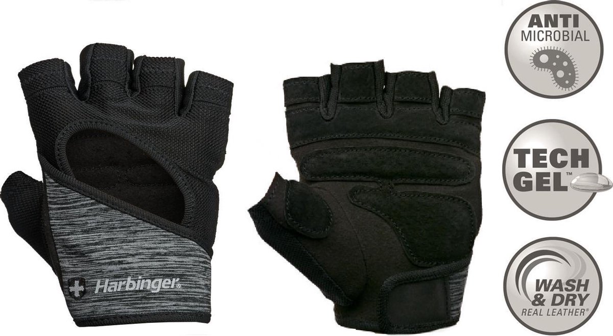 Harbinger - Flexfit Handschoenen Dames - Handschoenen - Fitnesshandschoenen - Sporthandschoenen - Zwart - Maat S