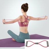 TDR - Trekkoord Yoga Elastiek - 2 stuks - Fitness Oefening Weerstandsband Rally Karakter Rubber Latex - Roze