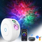 Gutos LED Alexa Google sterrenhemel projector - Galaxy projector - Galaxy lamp - Sterrenhemel lamp Wit - Volwassenen - Verlichting - Hemel projector - Plafond projector met bluetooth - Kinder