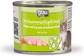 Grau blikvoer kat gourmet Kip met wortel en kattenkruid 6 x 200 gr.