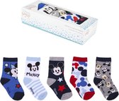 Mickey Mouse - kraamcadeau - baby / peuter - sokken - 5 paar in Disney cadeaubox- maat 19/20