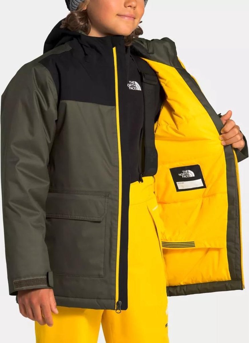 The North Face Freedom Insulated Jacket jongens ski/snowboard jas  donkergroen | bol.com