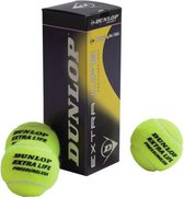 Dunlop Extra Life Tennisballen - Drukloos - 3 stuks - Geel