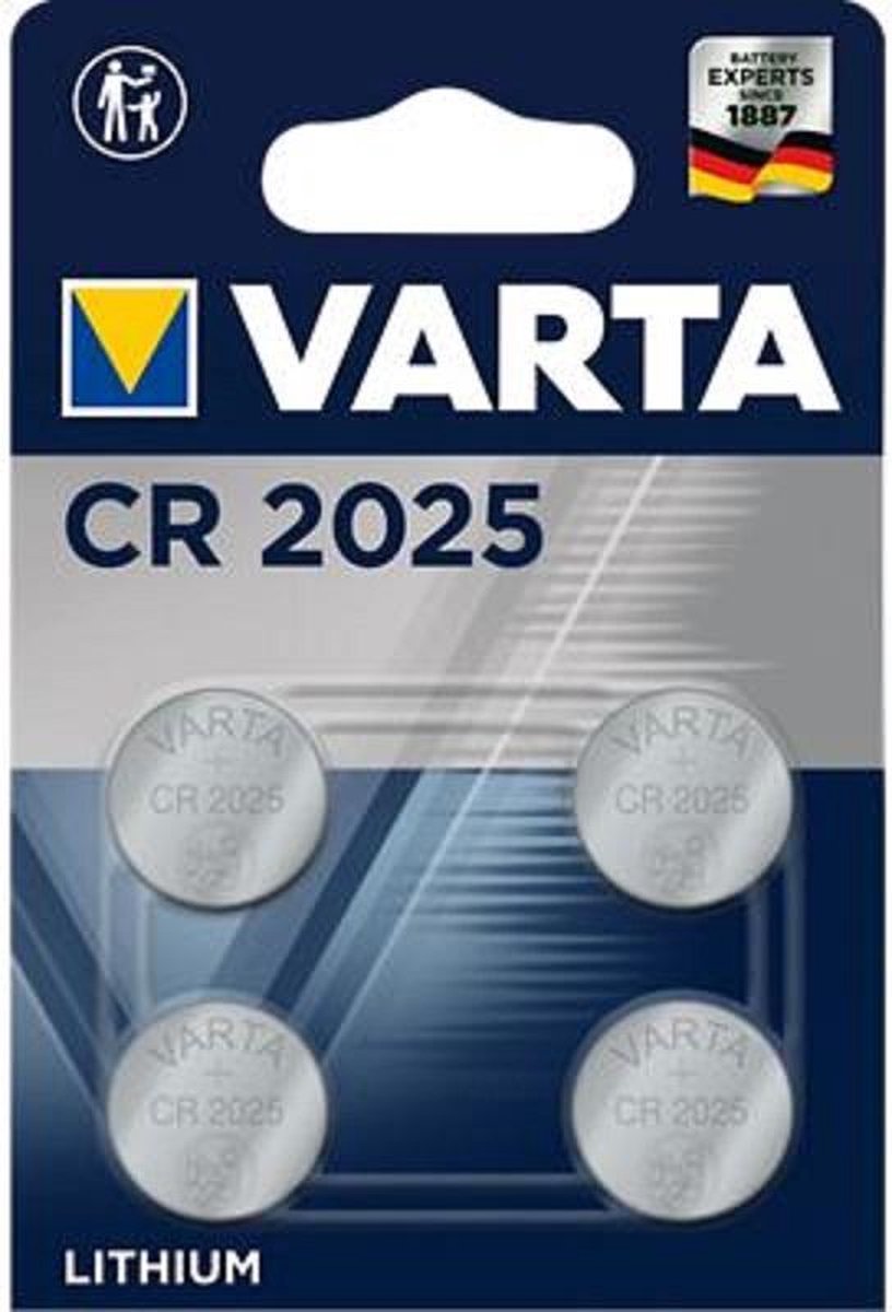 Varta CR2025 Knoopcel Batterijen | 4 stuks