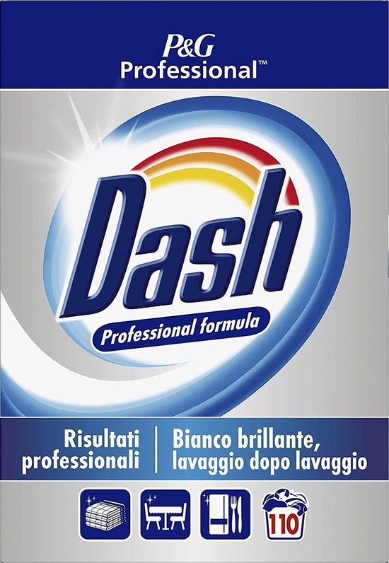 Dash waspoeder Pro Regular, voor witte was, 110 wasbeurten | bol.com