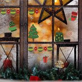 Kerststickers figuren- raamsticker kerst - Decoratie kerstmis - 3 stickervellen - kerstversiering Raam - Kerstdecoratie Raam - Raamdecoratie winter