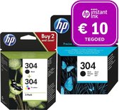 HP 304 - Inktcartridge kleur & 2x zwart (3-pac