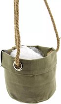 Daan Kromhout - Plantenhanger - Hangpot - Plantenzak - Textiel - Groen - 20 cm