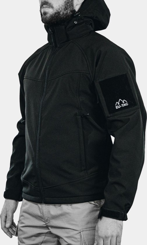 EU-TAC Tactical softshell jas – zwart – maat XL