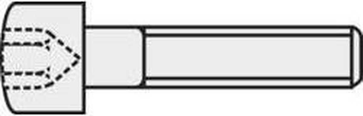 TOOLCRAFT 839674 Cilinderschroeven M3 30 mm Binnenzeskant (inbus) DIN 912 ISO 4762 Staal 8.8 gezwart 100 stuk(s)