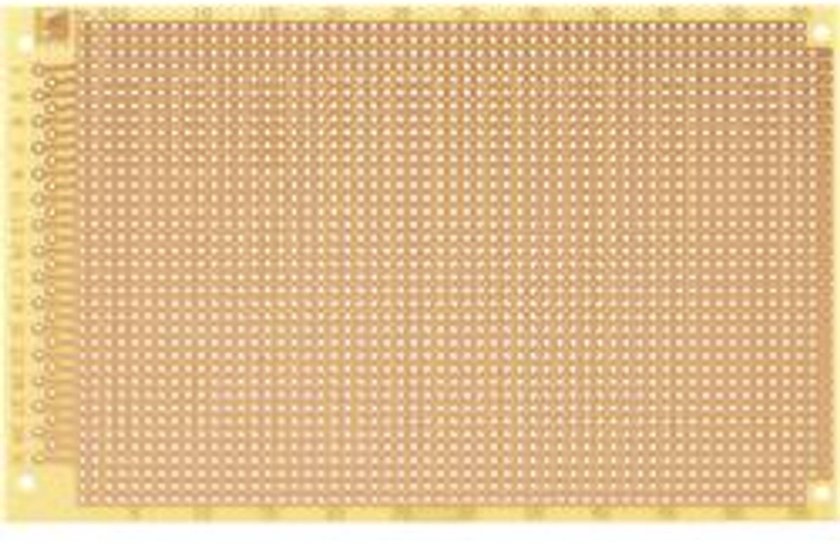 Rademacher WR-Typ 922 Experimenteer printplaat Hardpapier (l x b) 16 cm x 10 cm 35 µm Rastermaat 2.54 mm Inhoud 1 stuk(
