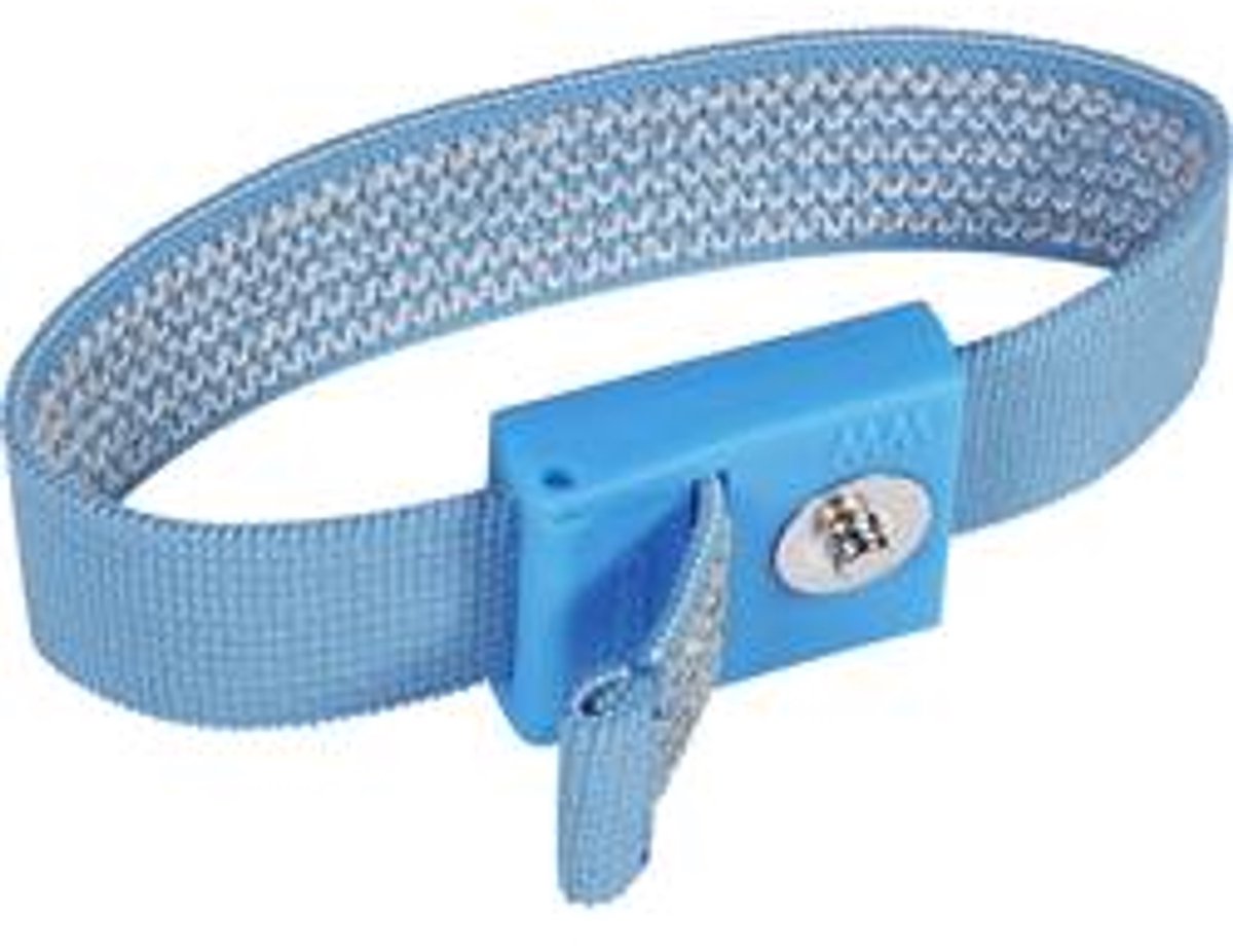 Wolfgang Warmbier 2050.750.3 ESD-armband Lichtblauw Drukknop 3 mm