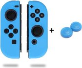 Siliconen Joy-Con Controller Hoesjes + Gaming Thumbsticks (1 Set = 2 Thumbgrips) | Beschermhoes Skin | Geschikt voor Nintendo Switch & Lite | Softcover Case | Thumb grips | Grip |