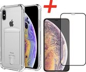 YPCd® Apple iPhone X - XS Pasjeshouder - Shock Case Transparant