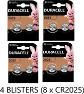 8 Stuks (4 Blisters a 2 st) Duracell 2025 Lithium-knoopcelbatterij