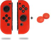 Siliconen Joy-Con Controller Hoesjes + Gaming Thumbsticks (1 Set = 2 Thumbgrips) | Beschermhoes Skin | Geschikt voor Nintendo Switch & Lite | Softcover Case | Thumb grips | Grip |