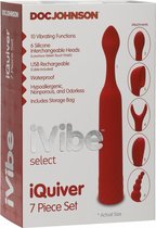 iQuiver - 7 Piece Set - Red Velvet - Kits - Bullets & Mini Vibrators