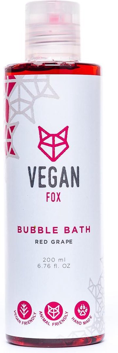 Vegan Fox - Natuurlijke badschuim - Bubble Bath - Badschuim vrouwen - Red Grape zeep