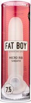 Fat Boy Micro Ribbed SheathÂ 7.5" - Clear - Sleeves