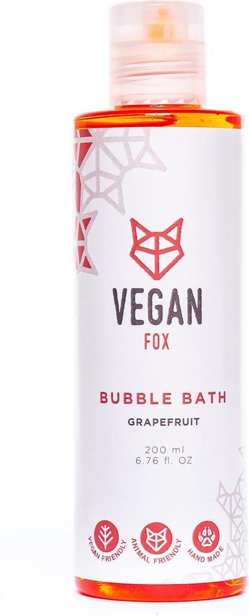 Vegan Fox - Natuurlijke badschuim - bubble bath - badschuim vrouwen - Grapefruit zeep