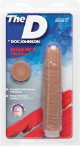 The D - Shakin' D - Vibrating - 7 Inch - Caramel - Realistic Dildos