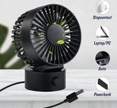 Tafelventilator - Ventilator - USB Ventilator - Zwart