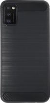 BMAX Carbon soft case hoesje voor Samsung Galaxy A41 / Soft cover / Telefoonhoesje / Beschermhoesje / Telefoonbescherming - Zwart