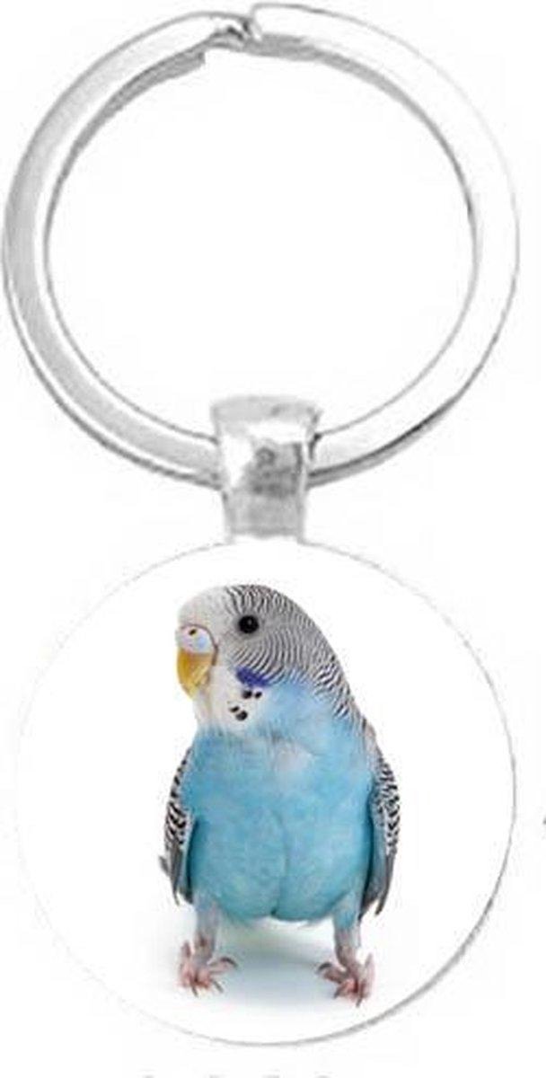 Akyol® Parkiet Sleutelhanger | Vogels | Vogelliefhebber | Leuk kado voor iemand die van vogels houd | 2,5 x 2,5 CM