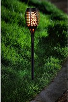 6x Tuinlamp solar fakkel / toorts met vlam effect 48,5 cm - sfeervolle tuinverlichting op zonne-energie