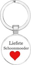 Akyol - Liefste schoonmoeder Sleutelhanger - Mama/Moeder - Lieve schoonmoeder - Leuk kado voor je schoonmoeder om te geven - 2,5 x 2,5 CM