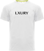 LXURY Training T-Shirt Wit Maat XL - Heren - Fitness kleding - Sportshirt - Fitness T-Shirt