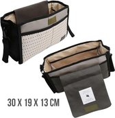 Allernieuwste sac de poussette Universal Poussette Buggy Travel Bag - Sac à langer Sac de transport Sac de voyage - Imperméable - Beige