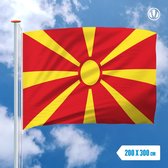 Vlag Macedonie 200x300cm - Glanspoly