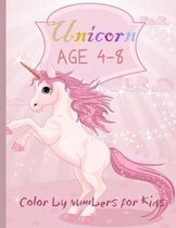 Unicorn Color by Numbers for Kids Ages 4-8