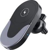 Maxxions Magsafe Autohouder geschikt voor iPhone 12 of nieuwer - Telefoonhouder & Oplader in 1 - Quick Charge - Grijs