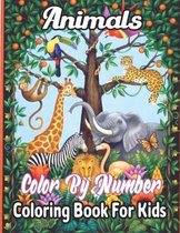 Animals Color By Number Coloring Book For Kids