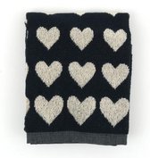 Bunzlau Castle Hearts Keukendoek (6 Stuks) - 53x60 cm - Black