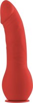 Deluxe Silicone Strap On - 8 Inch - Red - Strap On Dildos