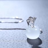 Ketting met Appel| Sieraden | Transparant| Liefde | Sinterklaas / Kerst / Feestdagen Trendy Cadeau | Hanger