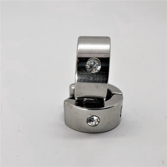 oorsteker rond met oogje stainless steel zilver 20 mm - benodigdheden