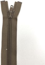Deelbaar spiraal rits 45 cm Donker beige .