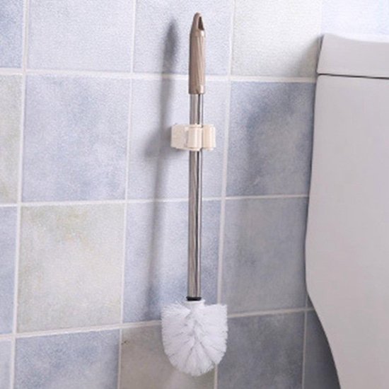 Keuken Badkamer houder-Dweilhouder-Badkamer accessoires-Zelfklevend Mop Houder-Kwaliteit Mop organizer- Mop Haak Rekken-Hanger Organizer-Keuken badkamer-Schoonmaakartikelen Grijs 2 stuks — afbeelding 3