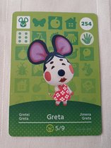 Amiibo animal crossing new horizons origineel Eu greta 254 kaart