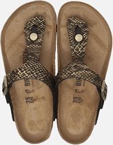 Birkenstock Gizeh Python slippers zwart - Maat 42