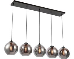 Hanglamp Smoking Glass - 5-lichts - Smoke Glas - 5 bollen - Rookglas