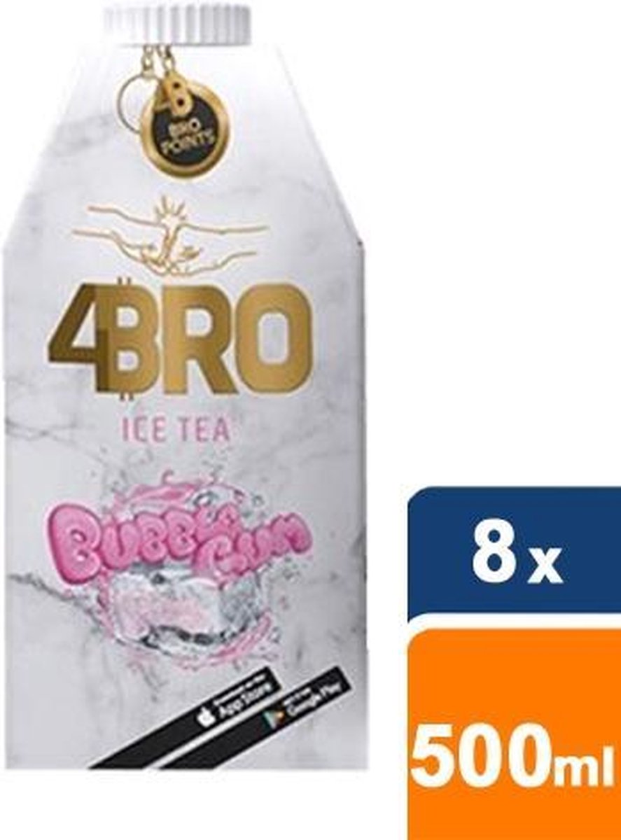 4Bro Ice tea Bubble Gum 8x 500ml