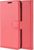 Samsung Galaxy S21 hoesje - MobyDefend Kunstleren Wallet Book Case - Rood - GSM Hoesje - Telefoonhoesje Geschikt Voor: Samsung Galaxy S21